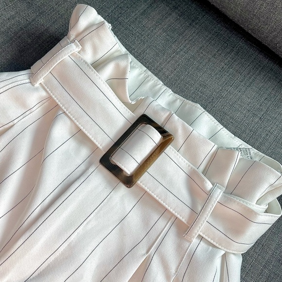 Bershka Striped Paperbag Pants - Picture 3 of 5